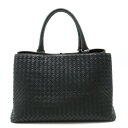 【バッグ】BOTTEGA VENETA ボッテガ ヴェネタ ボッテガベネタ イントレチャート トートバッグ ハンドバッグ レザー ブラック 黒 223377 【中古】