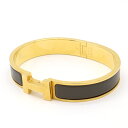 HERMES エルメス エナメルブレスレット クリックHH バングル ブレスレット GP ゴールド グリエタンマット 【中古】(4)