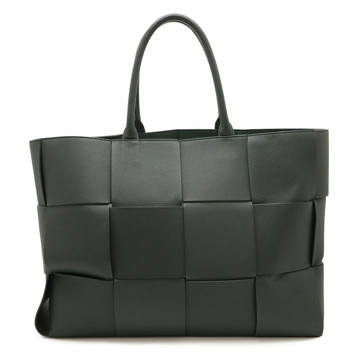 BOTTEGA VENETA ボッテガ ヴェネタ ボッテガベネタ マキシイントレチャート ラージ ザ アルコ トート トートバッグ レザー ダークグリーン 【中古】
