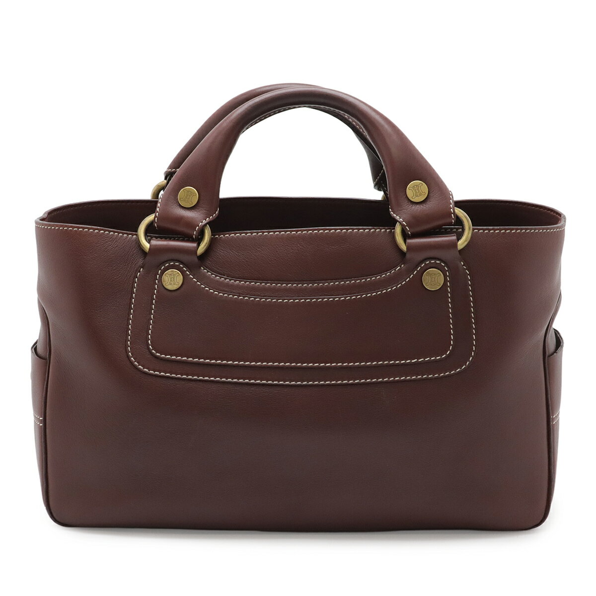 良品『USED』CELINE【セリーヌ】 チェーン金具 ショルダーバッグ 袋有 レザー レディース ボルドー ワインレッド ハイブランド シンプル 中古・古着通販】CELINE (セリーヌ) ショルダーバッグ ワインレッド