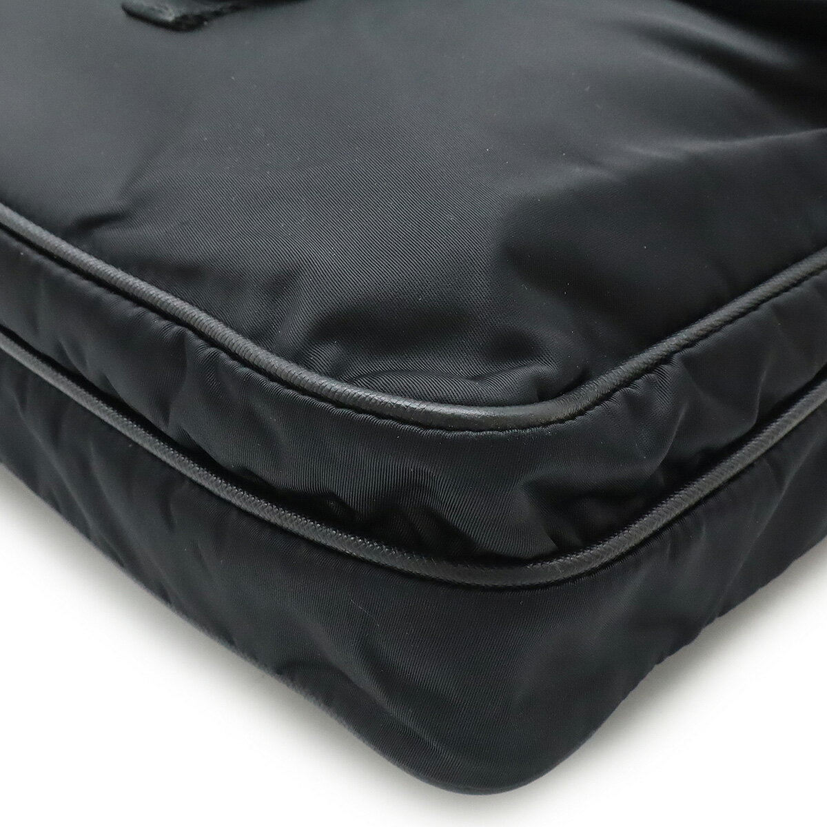 PRADA プラダ ショルダーバッグ メッセンジャーバッグ ナイロン レザー NERO 黒 ブラック シルバー金具 VA0269 【中古】