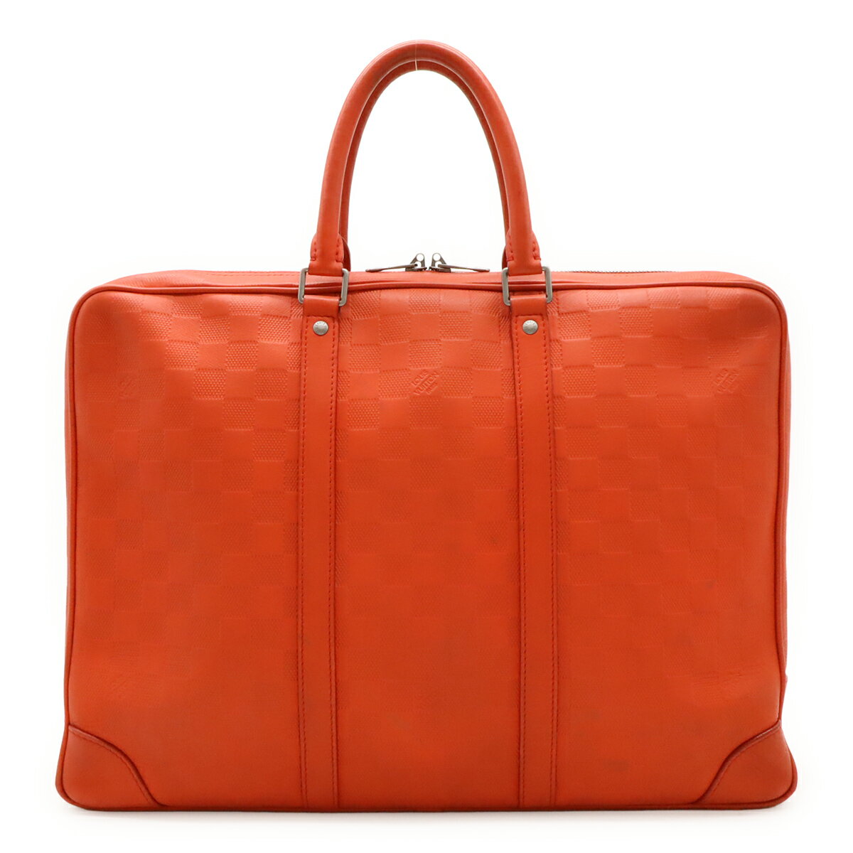 Rakuten - LOUIS VUITTON ルイ ヴィトン ダミエアンフィニ PDV ポルトドキュマンヴォワヤージュ ブリーフケース ビジネスバッグ フュージョン オレンジ N41143 【中古】