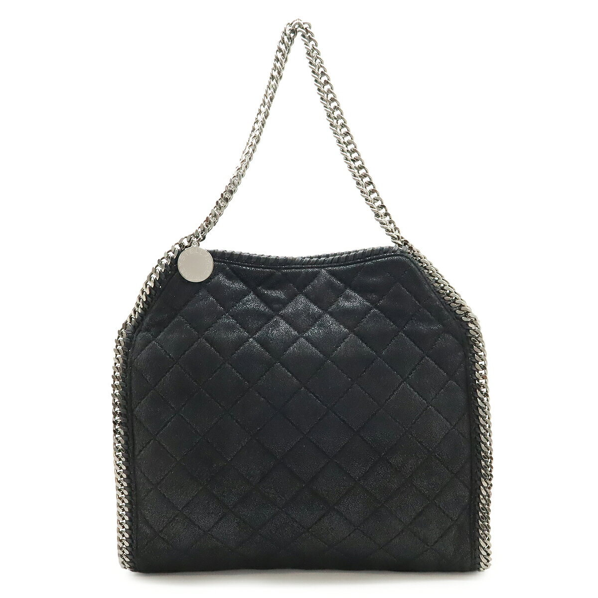 Rakuten - STELLA McCARTNEY ステラ マッカートニー ファラベラ シャギーディア スモール トートバッグ チェーンバッグ レザー ブラック シルバー金具 261063 【中古】