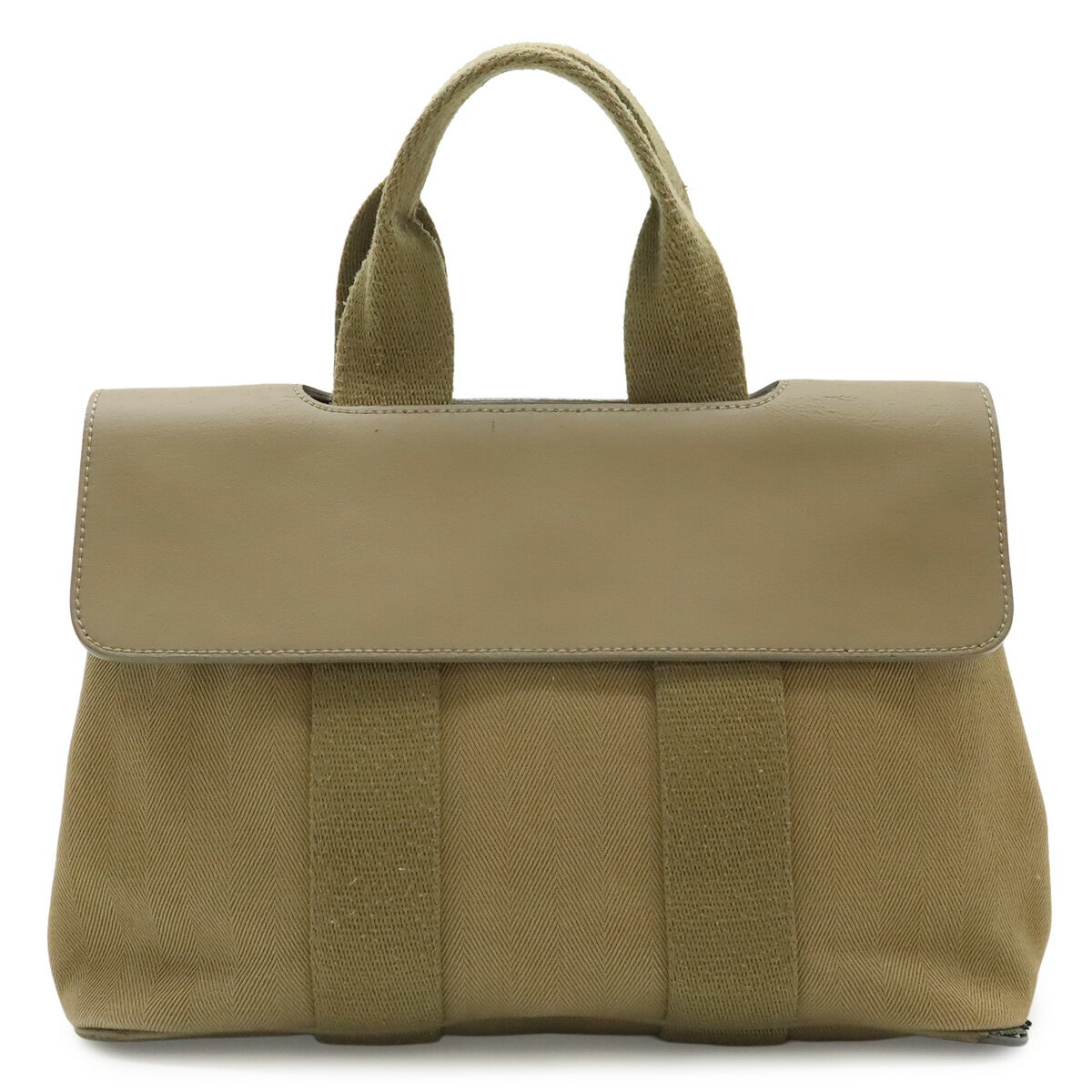 Rakuten - HERMES エルメス ヴァルパライソPM バルパライソPM ハンドバッグ トートバッグ トワルシェブロン レザー ライトカーキ シルバー金具 【中古】