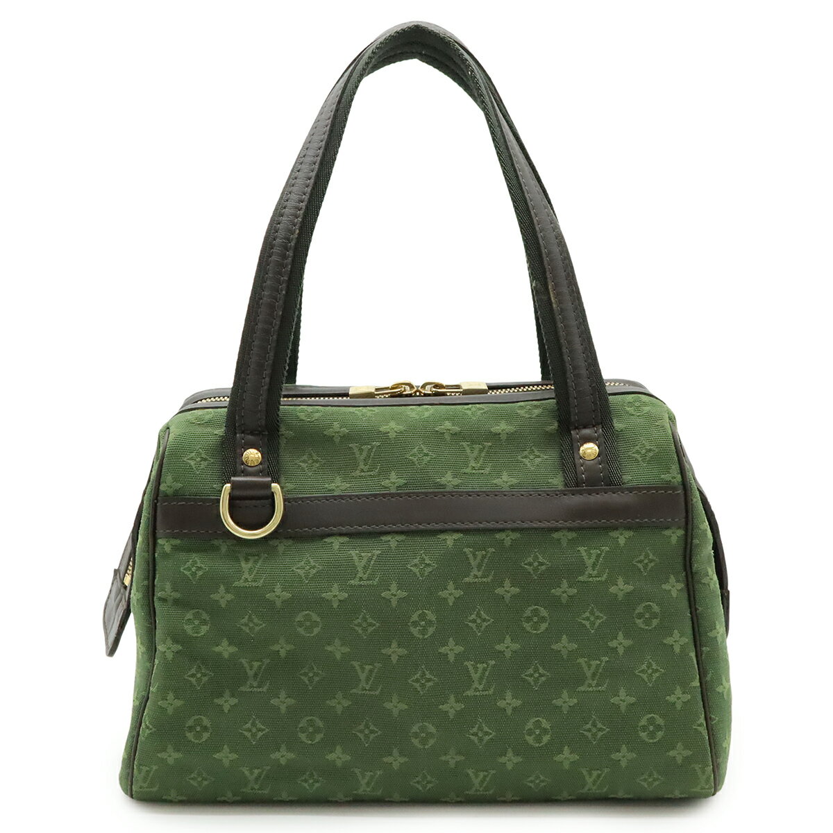 LOUIS VUITTON ルイ ヴィトン モノグラムミニ ジョセフィーヌPM ハンドバッグ キャンバス レザー TSTカーキ グリーン M92415 【中古】