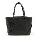 CHANEL シャネル カンボンライン ココマーク ラージトート ショルダーバッグ トートバッグ ソフトカーフ エナメル ブラック ピンク A25169 【中古】(4)