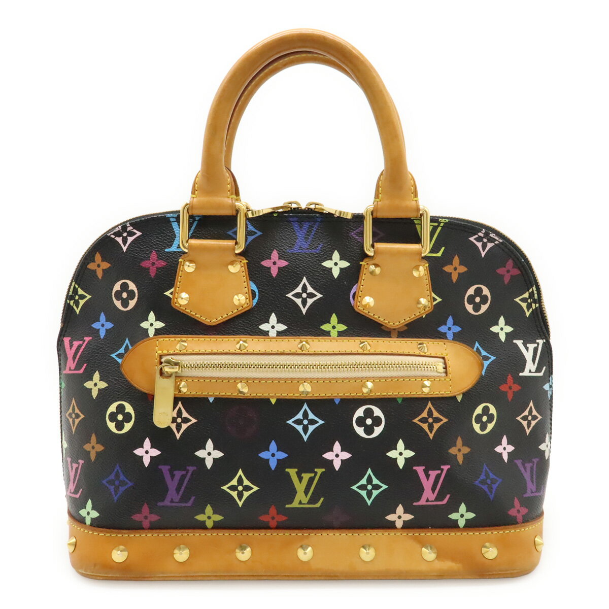 樂天商城 - LOUIS VUITTON ルイ ヴィトン モノグラムマルチカラー アルマ ハンドバッグ スタッズ ノワール 黒 ブラック M92646 【中古】