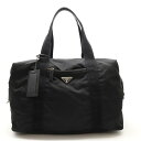 【バッグ】PRADA プラダ ボストンバッグ トラベルバッグ 旅行カバン ナイロン レザー NERO 黒 ブラック 【中古】