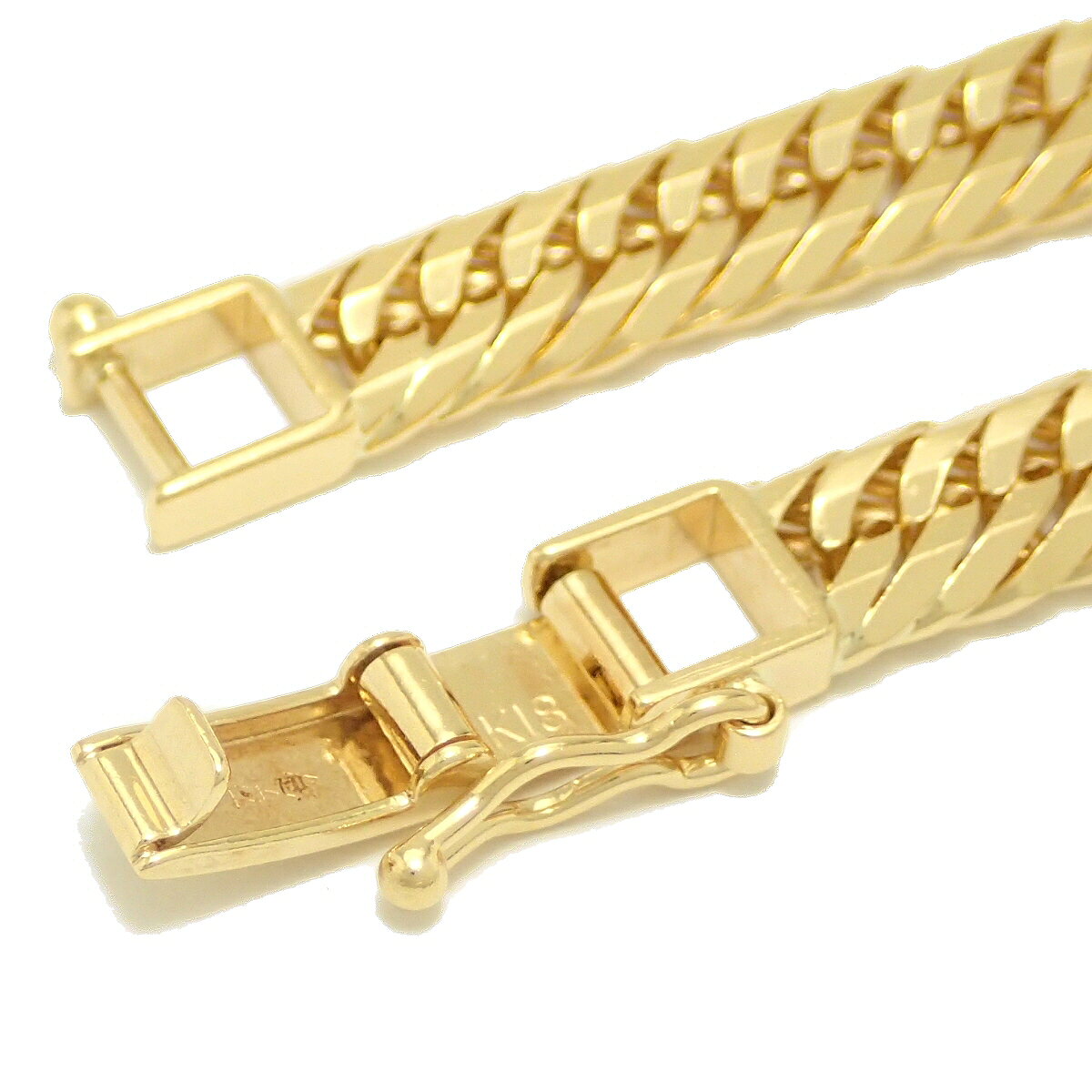 ブルーミン/森田質店のKIHEI 喜平 キヘイ ネックレス K18 18金 ゴールド 50.4g 50.5cm YG 12面T トリプル Mカット 日本造幣局検定マーク入り 50g 前後 【中古】｜アングル3