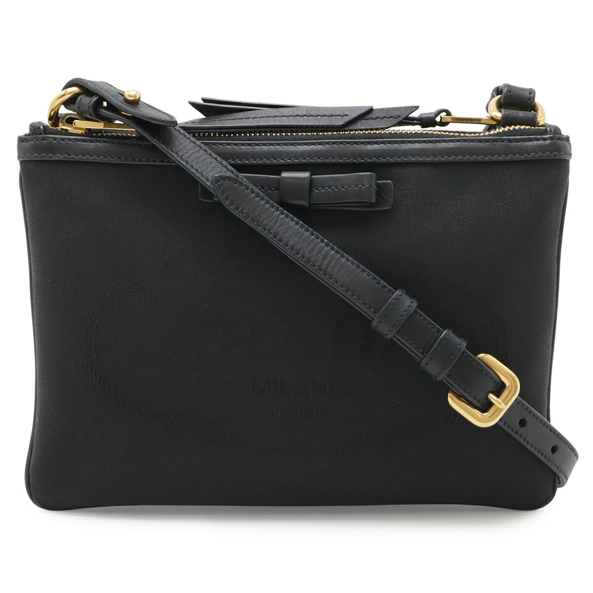 PRADA プラダ ロゴジャガード リボン 