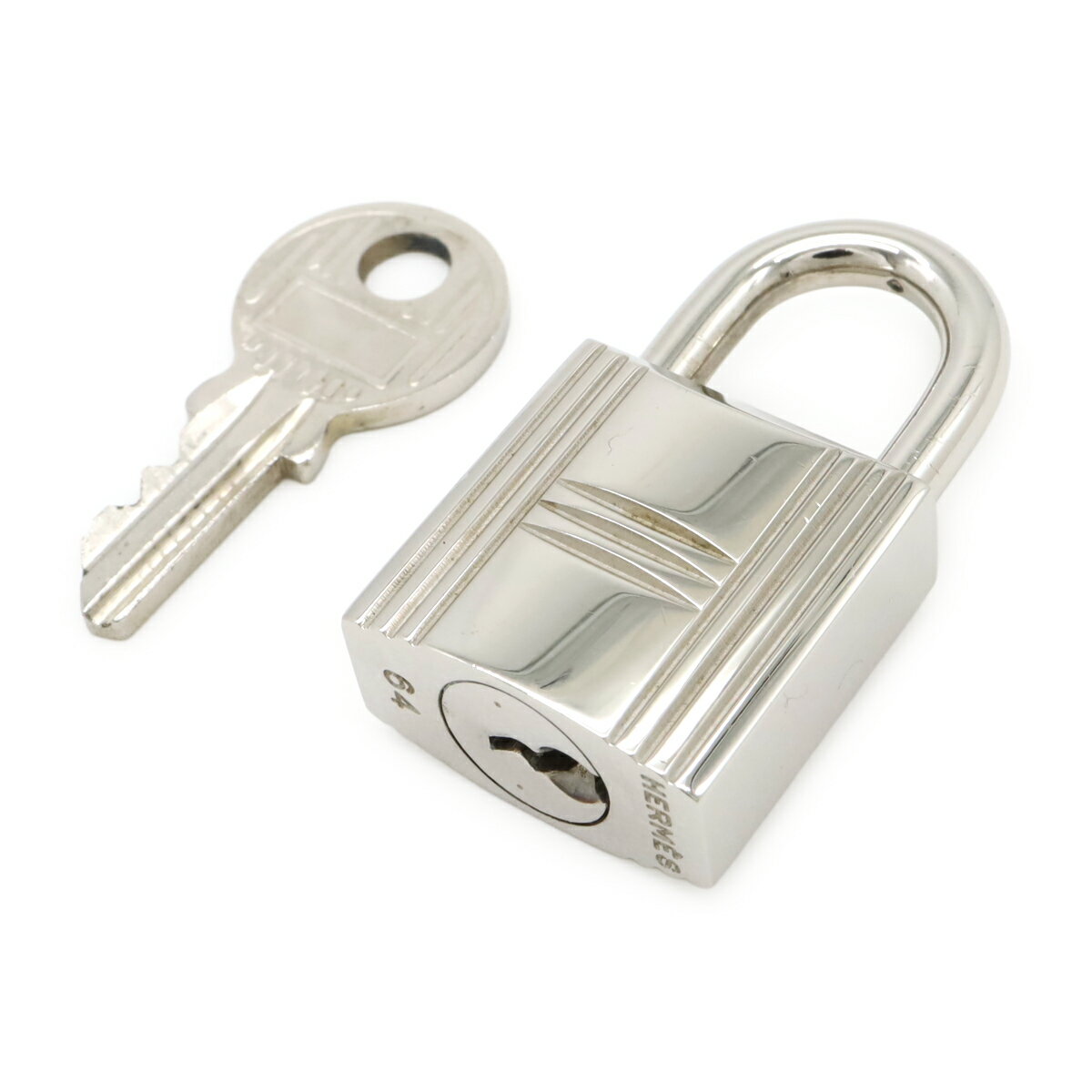 Rakuten - HERMES エルメス カデナ パドロック 南京錠 No.64 鍵 カギ キー付き メタル シルバー 【中古】