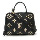 【バッグ】LOUIS VUITTON ルイ ヴィトン バイカラーモノグラムアンプラント モンテーニュMM ハンドバッグ 2WAY ショルダーバッグ ブラック ベージュ M45499 【中古】