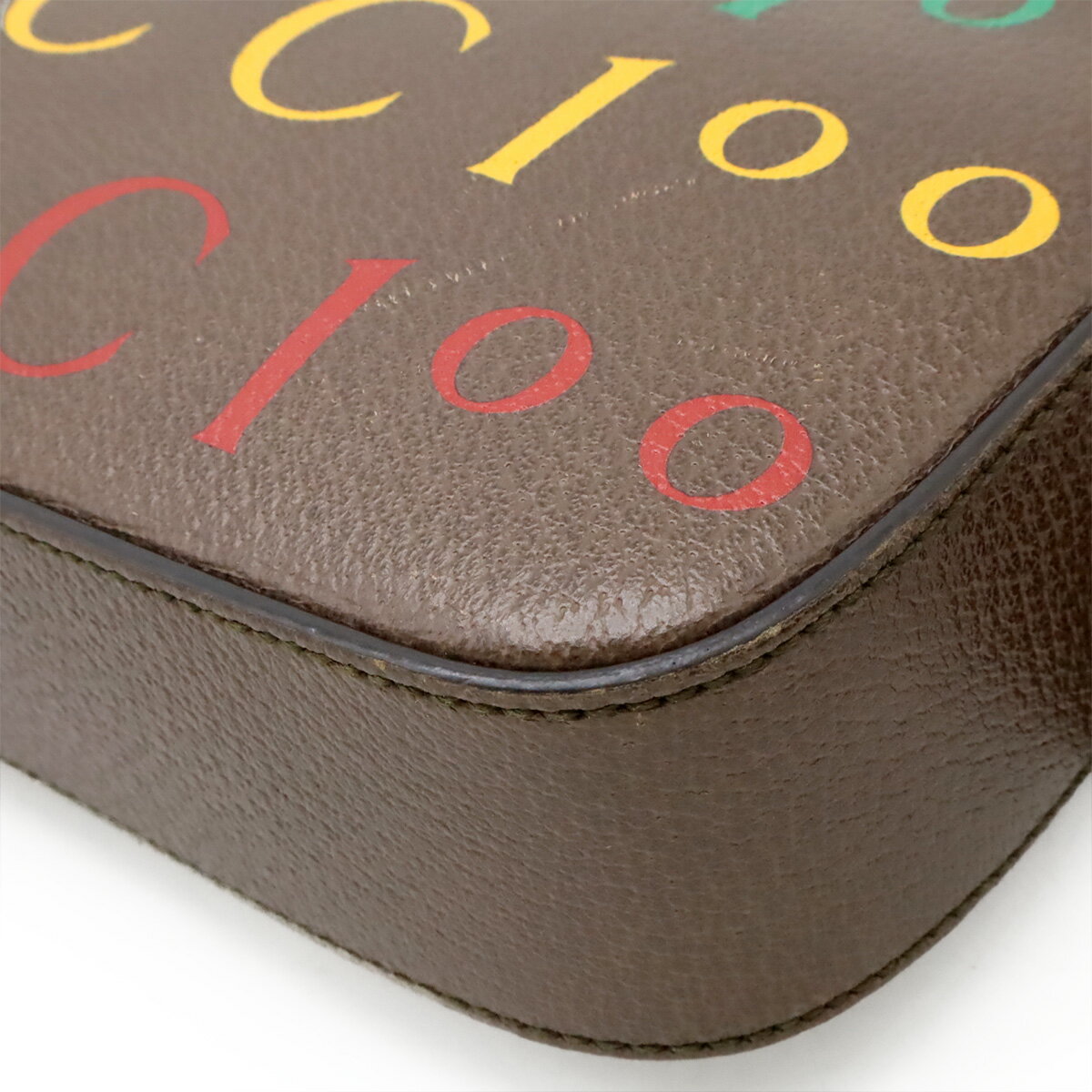 GUCCI グッチ ロゴ ベルトバッグ ボディバッグ ウエストバッグ 2WAY クラッチバッグ 100周年記念限定品 レザー ブラウン ゴールド金具 #80 602695 【中古】 3