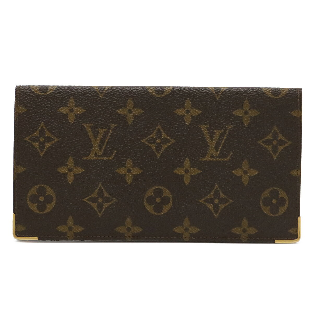 Rakuten - LOUIS VUITTON ルイ ヴィトン モノグラム ポルト シェキエ ダブル 2つ折長札入れ 二つ折り長財布 小切手ケース M62223 【中古】