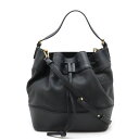 LOEWE ロエベ ミッドナイト バケット ショルダーバッグ 2WAY ハンドバッグ 巾着型 レザー ブラック 黒 ゴールド金具 327.12KR99 【中古】