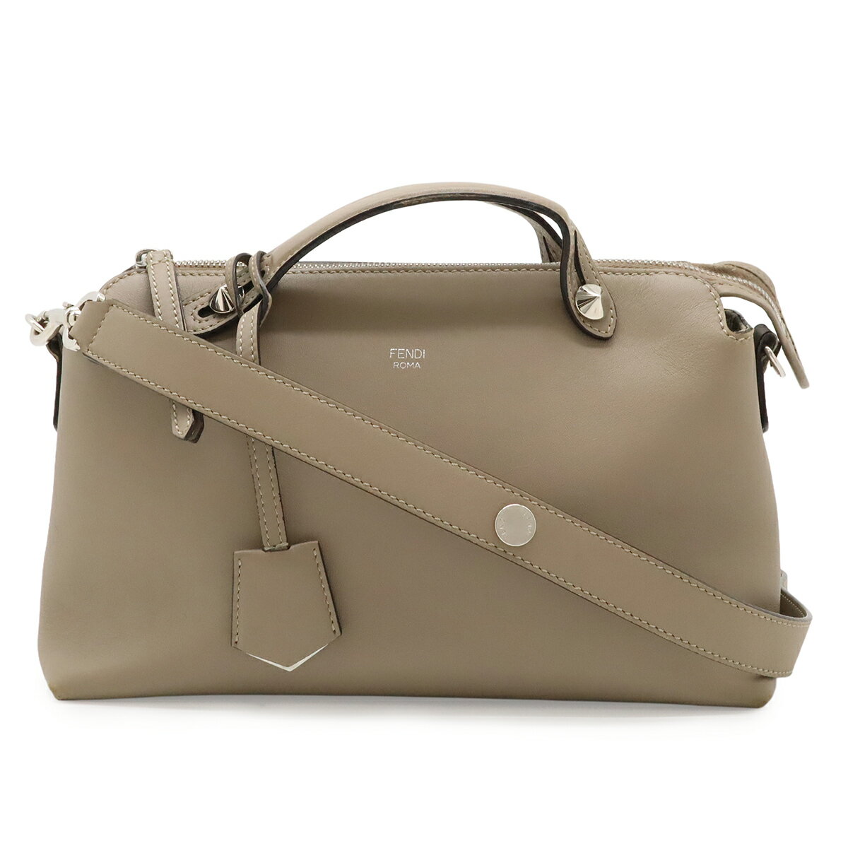 Rakuten - FENDI フェンディ BY THE WAY バイザウェイ ミディアム ハンドバッグ 2WAY ショルダーバッグ レザー グレージュ シルバー金具 8BL124 【中古】