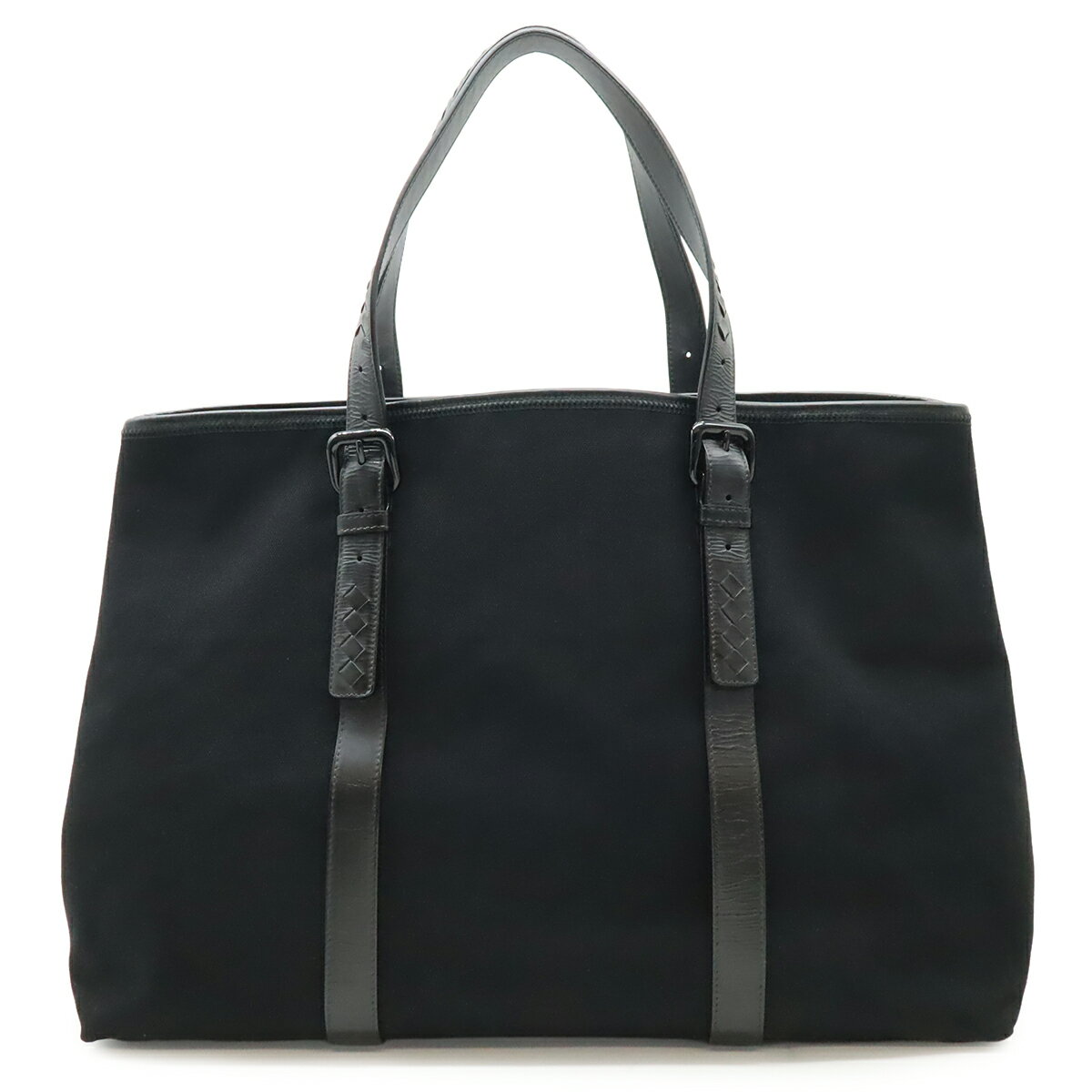 Rakuten - BOTTEGA VENETA ボッテガ ヴェネタ ボッテガベネタ ヴェルニーチェ ベルニーチェ トートバッグ ラージトート キャンバス レザー ブラック 黒 256764 【中古】
