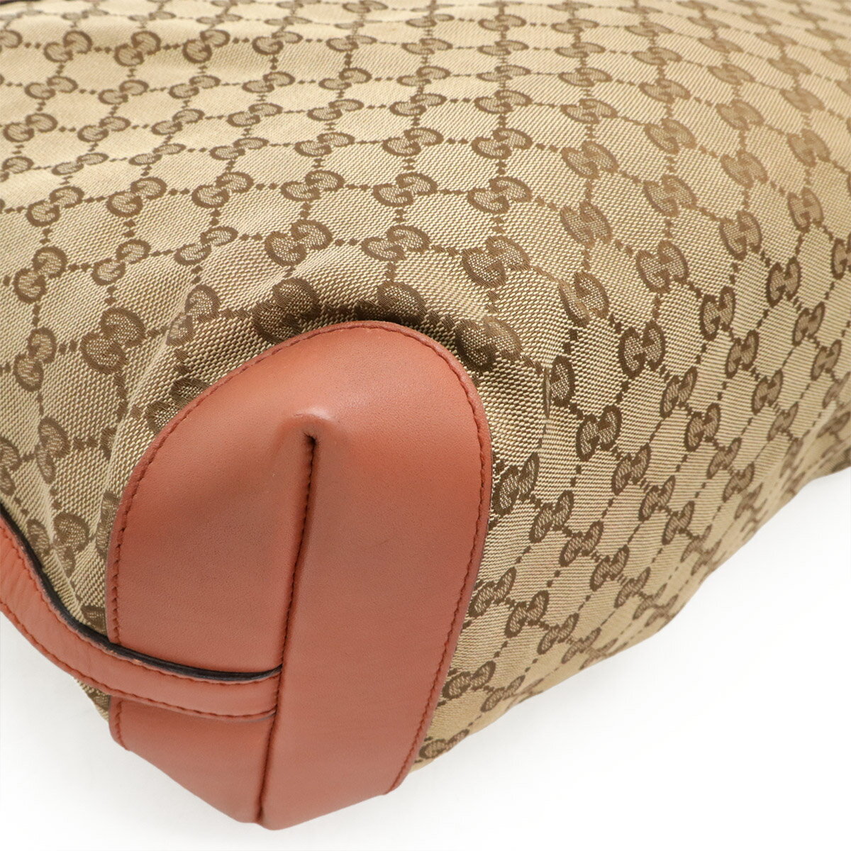 GUCCI グッチ GUCCI CRAFT グッチクラフト トートバッグ ラージトート ショルダーバッグ キャンバス レザー ベージュ ピンク ポーチ付き 247207 【中古】