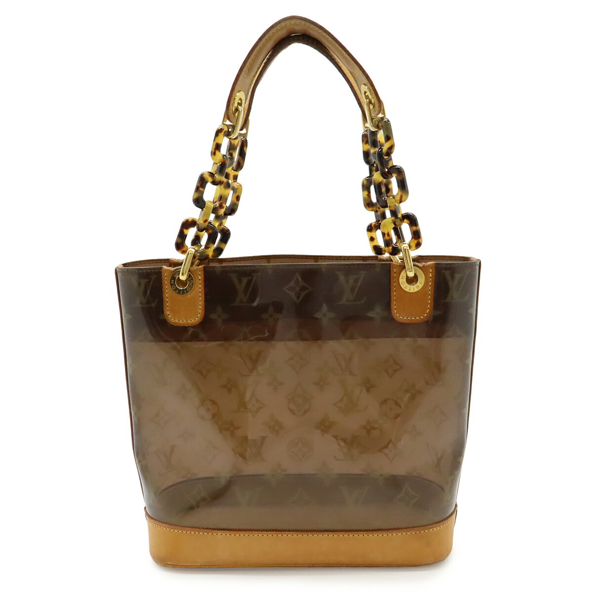 本物 ルイヴィトン LOUIS VUITTON LV カバ ブラジル モノグラム ビニール レザー ショルダーバッグ トートバッグ クリア イエロー M99089 ビトン バッグ 中古・ LOUIS VUITTON（ルイ・ヴィトン） 新品同様 ルイ ヴィトン モノグラム
