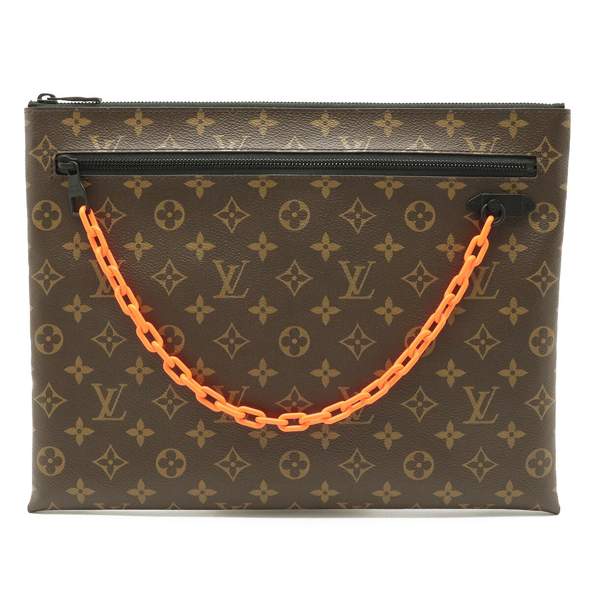 【バッグ】LOUIS VUITTON ルイ ヴィトン モノグラム ソーラーレイ ポシェットA4 クラッチバッグ セカンドバッグ オレンジ M44484 【中古】