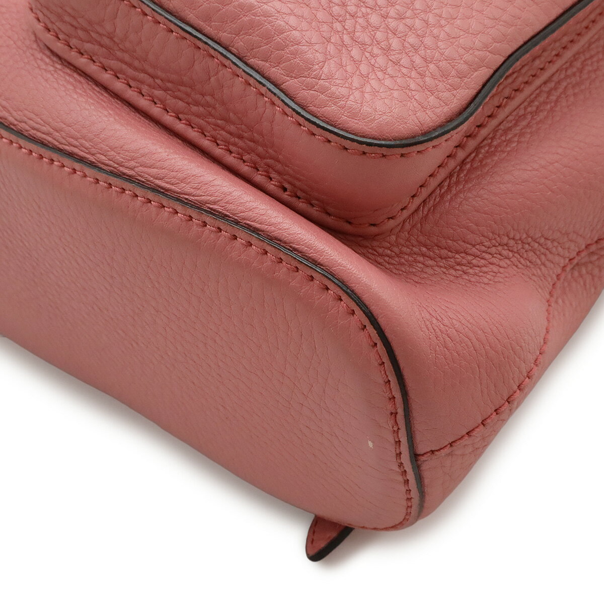 GUCCI グッチ バンブー バックパック リュックサック ショルダーバッグ フリンジ タッセル レザー ピンク シルバー金具 370833 【中古】 3