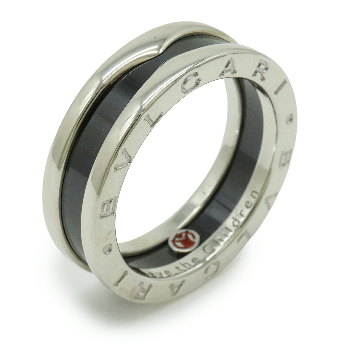 楽天ブルーミン／森田質店BVLGARI ブルガリ B-zero1 ビーゼロワン セーブザチルドレン リング 指輪 SV925 シルバー セラミック #56 約15号 AN855770 【中古】