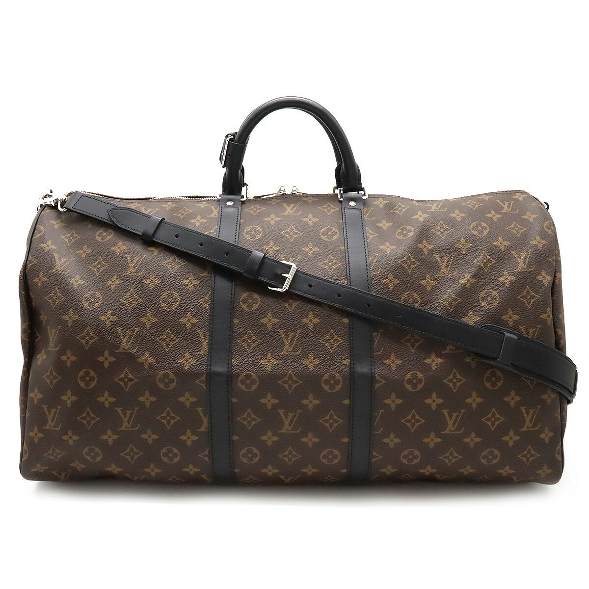 【バッグ】LOUIS VUITTON ルイ ヴィトン モノグラムマカサー キーポル バンドリエール55 ボストンバッグ 旅行カバン 2WAY ショルダーバッグ M56714 【中古】