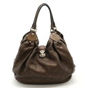 LOUIS VUITTON ルイ ヴィトン モノグラムマヒナ L トートバッグ ショルダーバッグ 肩掛け レザー モルドレ メタリックブラウン M95766 【中古】(4)