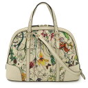 GUCCI グッチ グッチニース フローラ トップハンドル ハンドバッグ 2WAY ショルダーバッグ レザー アイボリー マルチカラー ゴールド金具 309617 【中古】(4)