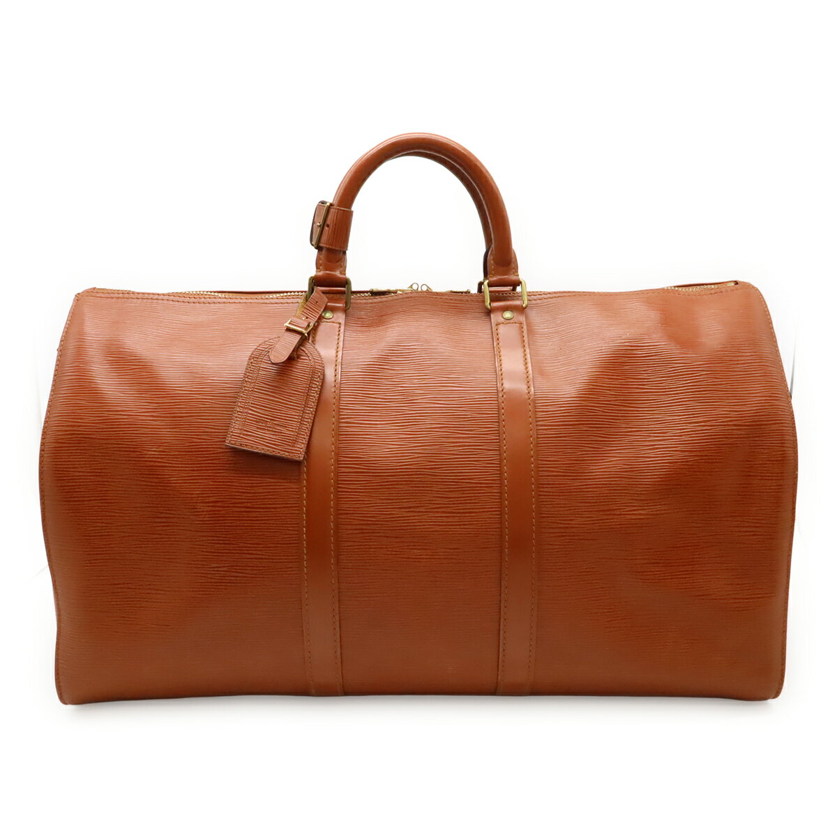 LOUIS VUITTON ルイ ヴィトン エピ キーポル50 ボストンバッグ 旅行カバン トラベルバッグ レザー ケニアブラウン 茶 ゴールド金具 M42963 【中古】