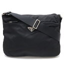 PRADA プラダ VELA SPORT ショルダーバッグ メッセンジャーバッグ 斜め掛け ナイロン レザー NERO 黒 ブラック シルバー金具 BT0426...