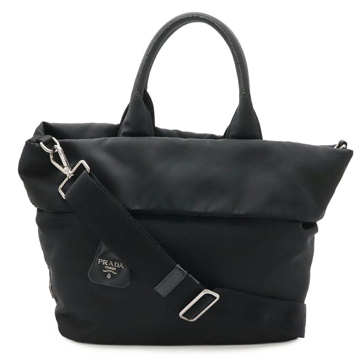 樂天商城 - PRADA プラダ リバーシブル トートバッグ 2WAY ショルダーバッグ ナイロン NERO 黒 ブラック BN1959 【中古】
