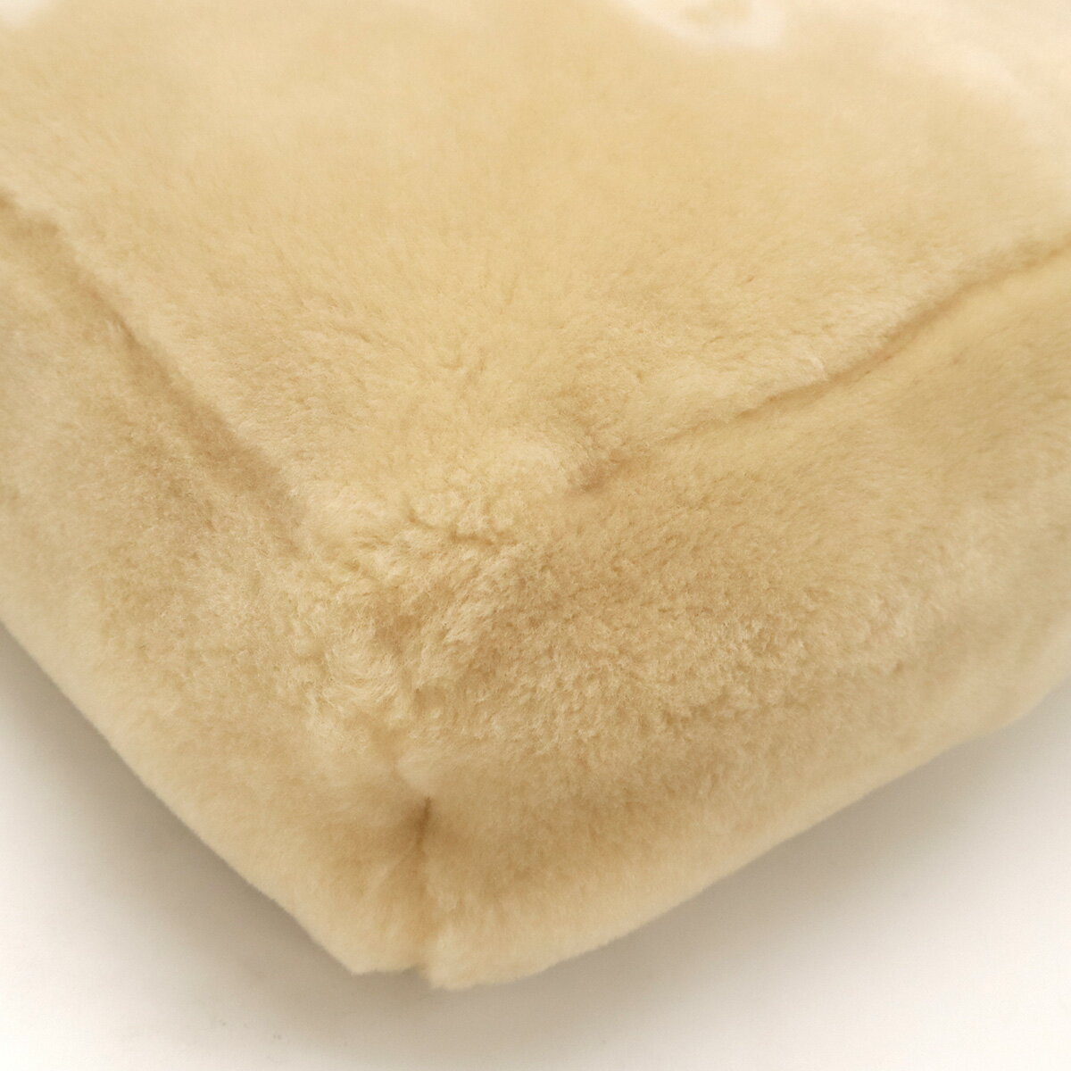 PRADA プラダ テリー SPUGNA スプーニャ ロゴ トートバッグ 2WAY ショルダーバッグ シアリング ベージュ ゴールド金具 ポーチ付き 1BG130 【中古】