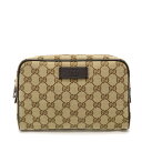 GUCCI グッチ GGキャンバス ボディバッグ ウエストバッグ ウエストポーチ レザー ベージュ ダークブラウン 茶 アウトレット品 449174 【中古】