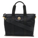 VERSACE ヴェルサーチェ ヴェルサーチ ベルサーチ メデューサ トートバッグ 2WAY ショルダーバッグ 斜め掛け ナイロン ブラック 黒 ゴールド金具 ...