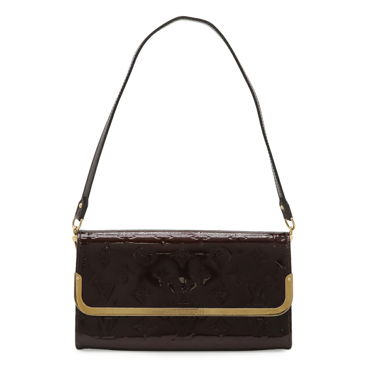 LOUIS VUITTON - LOUIS VUITTON ルイ ヴィトン モノグラムヴェルニ ロスモアMM ショルダーバッグ 2WAY クラッチバッグ アマラント ブラウン系 M91548 【中古】