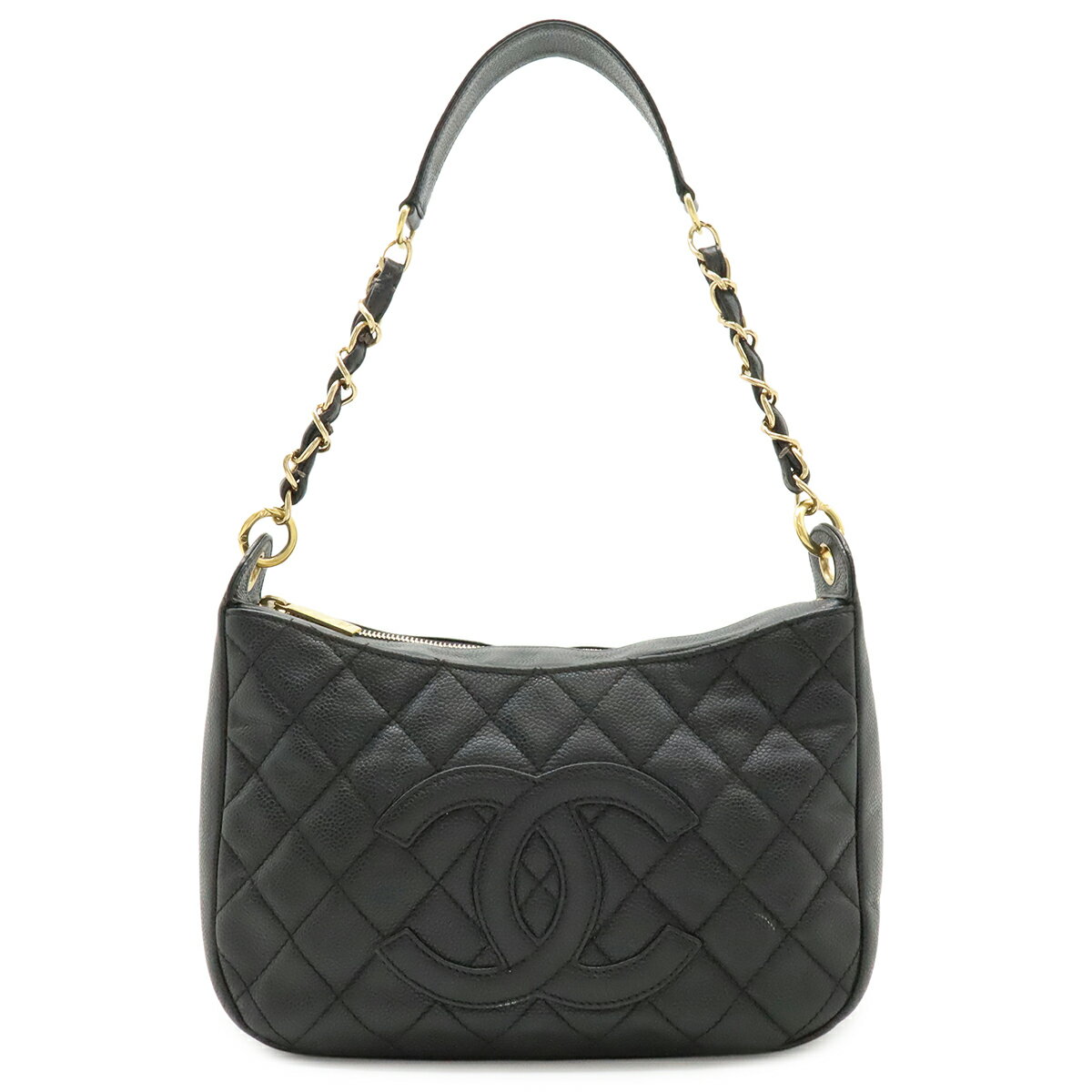 Rakuten - CHANEL シャネル マトラッセ チェーンショルダーバッグ ワンショルダー キャビアスキン 黒 ブラック ゴールド金具 A20993 【中古】