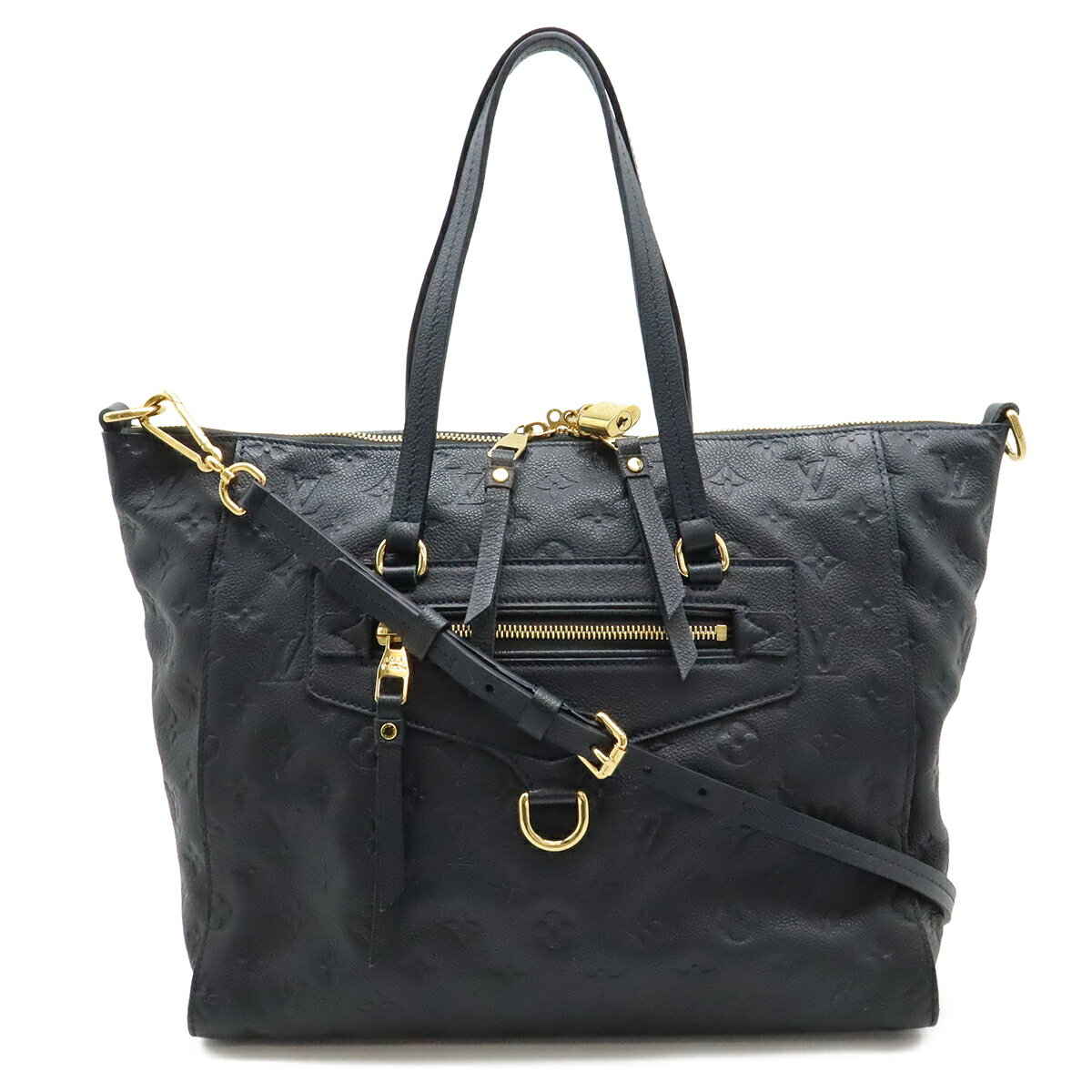 LOUIS VUITTON ルイ ヴィトン モノグラムアンプラント ルミニューズPM トートバッグ 2WAY ショルダーバッグ レザー アンフィニ 濃紺 M93410 【中古】