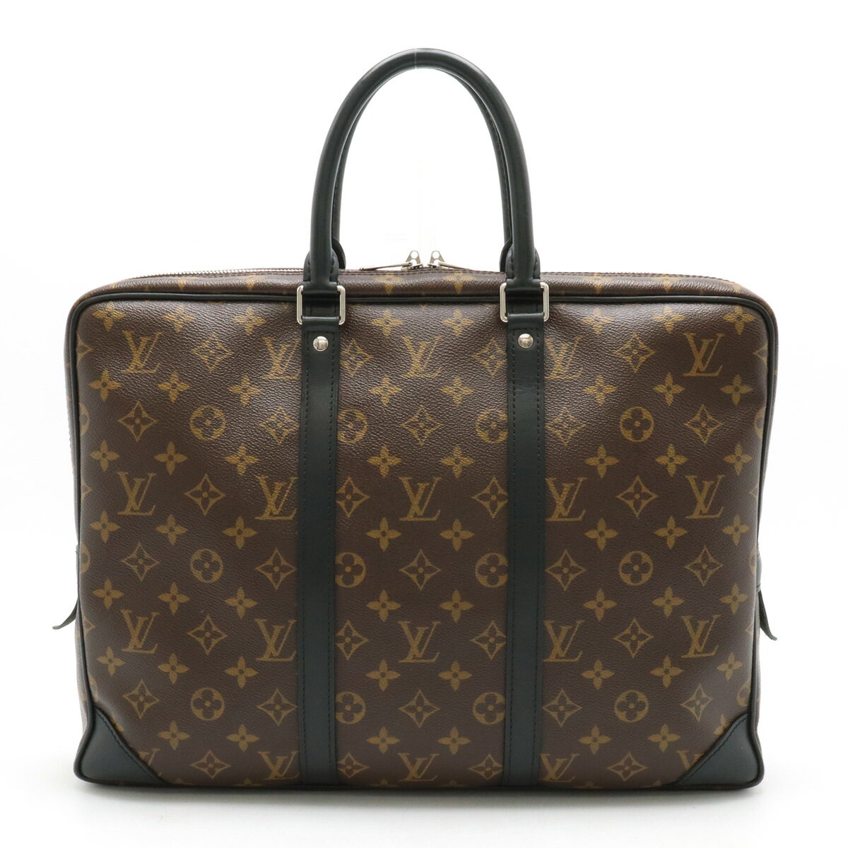 【バッグ】LOUIS VUITTON ルイ ヴィトン モノグラムマカサー ポルトドキュマン ヴォワヤージュ ビジネスバッグ ブリーフケース カーフレザー M40225 【中古】