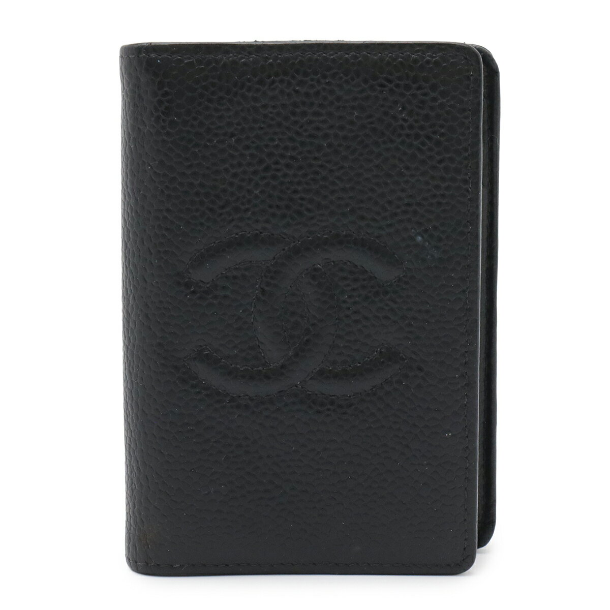 Rakuten - CHANEL シャネル ココマーク カードケース 名刺入れ パスケース キャビアスキン レザー ブラック 黒 A13503 【中古】