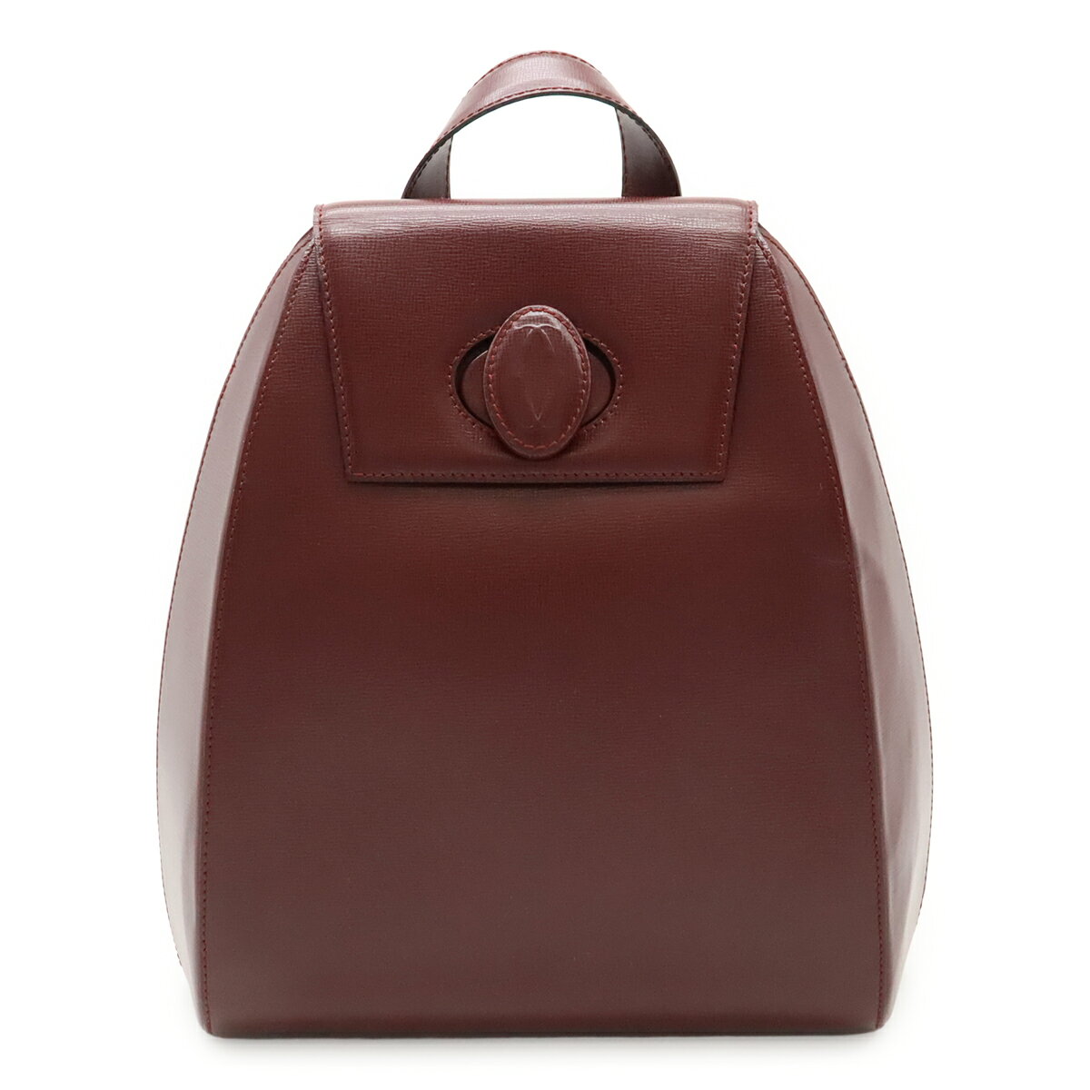 Rakuten - Cartier カルティエ マスト バックパック リュックサック レザー ボルドー ゴールド金具 L1000215 【中古】
