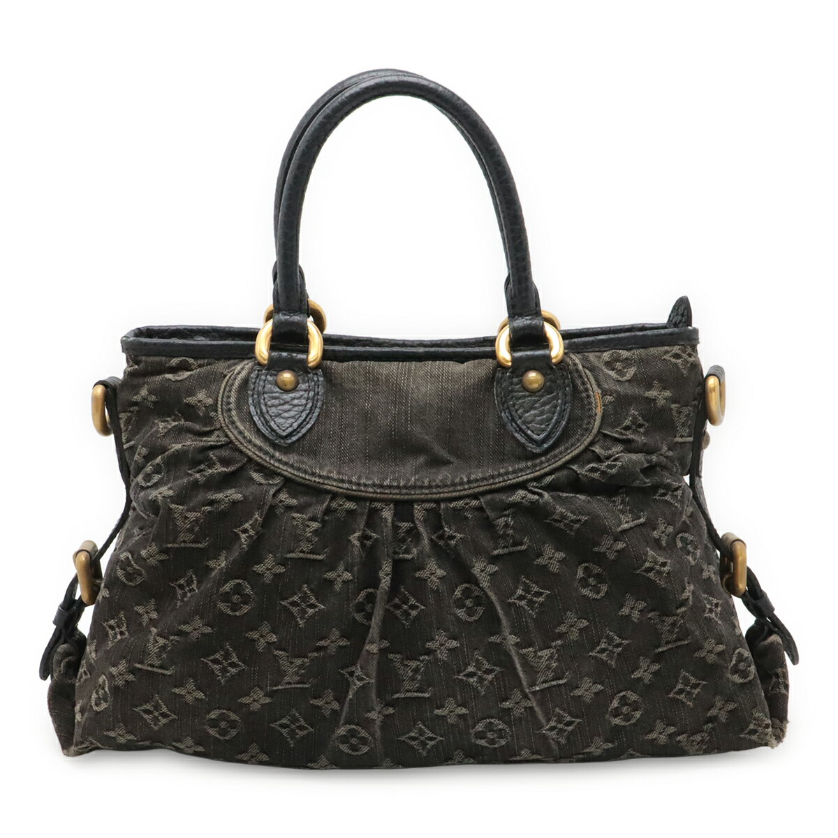 樂天商城 - LOUIS VUITTON ルイ ヴィトン モノグラムデニム ネオカビィMM ネオカヴィ トートバッグ ノワール 黒 ブラック ショルダーストラップ欠品 M95351 【中古】