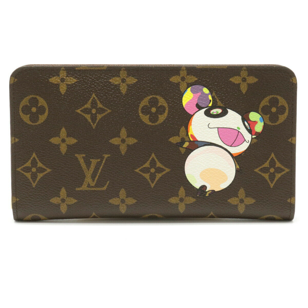 【財布】LOUIS VUITTON ルイ ヴィトン モノグラムパンダ ポルト モネ ジップ 村上隆コラボ ラウンドファスナー 長財布 M61729 【中古】