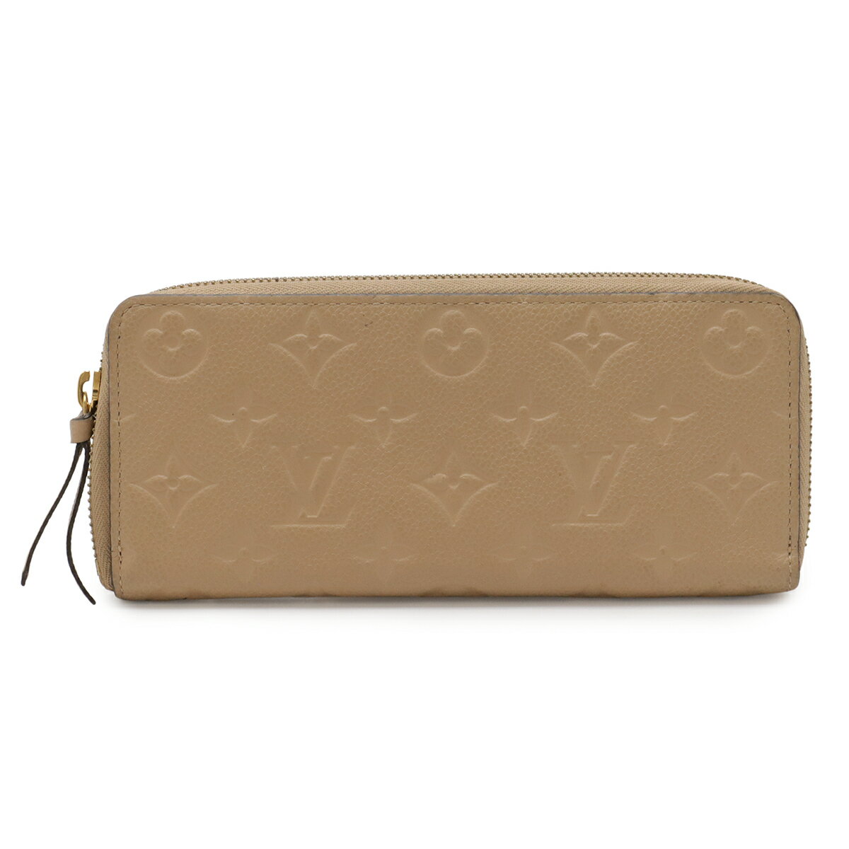 C, D, T, R, W - LOUIS VUITTON ルイ ヴィトン モノグラムアンプラント ポルトフォイユ クレマンス ラウンドファスナー 長財布 デュンヌ ベージュ M60173 【中古】