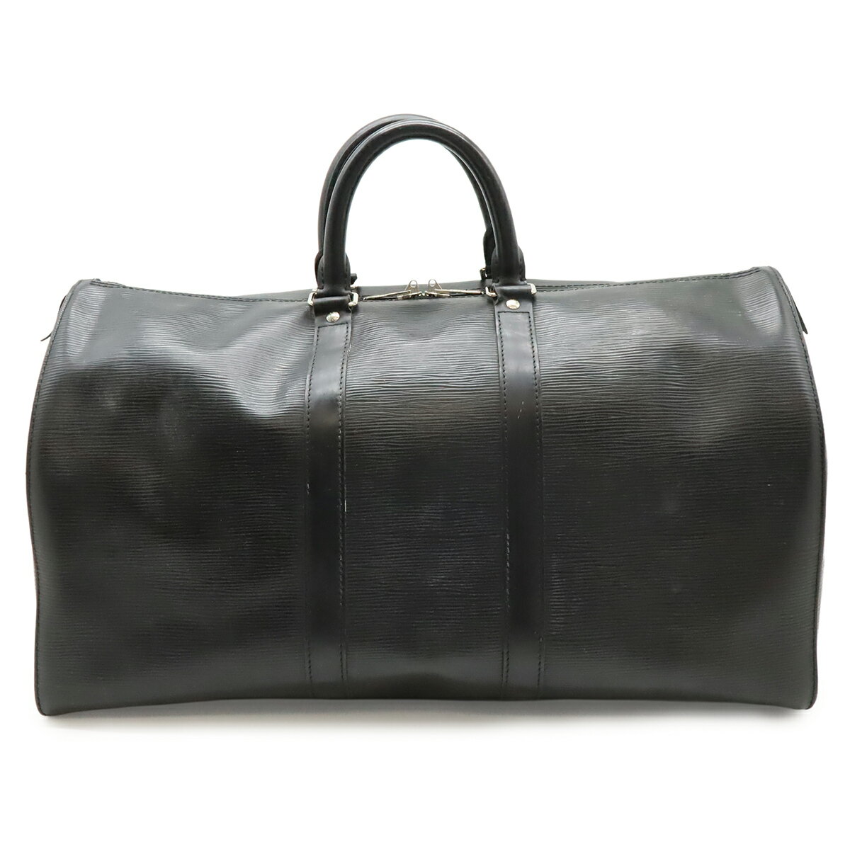 LOUIS VUITTON ルイ ヴィトン エピ キーポル45 ボストンバッグ 旅行 トラベルバッグ エピレザー ノワール ブラック シルバー金具 新型 M59152 【中古】