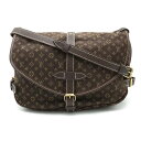 【バッグ】LOUIS VUITTON ルイ ヴィトン モノグラムミニラン ソミュール30 ショルダーバッグ 斜め掛け キャンバス レザー エベヌ 茶 ブラウン M95227 【中古】