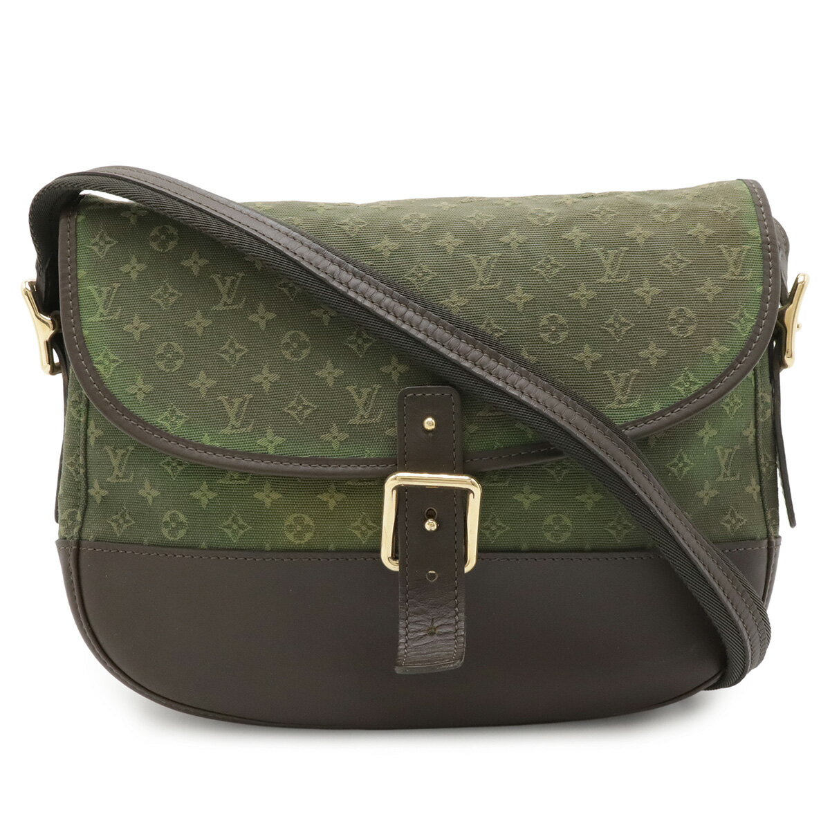 LOUIS VUITTON ルイ ヴィトン モノグラムミニ ベランジェール ショルダーバッグ キャンバス レザー TSTカーキ 緑 グリーン系 M92673 【中古】