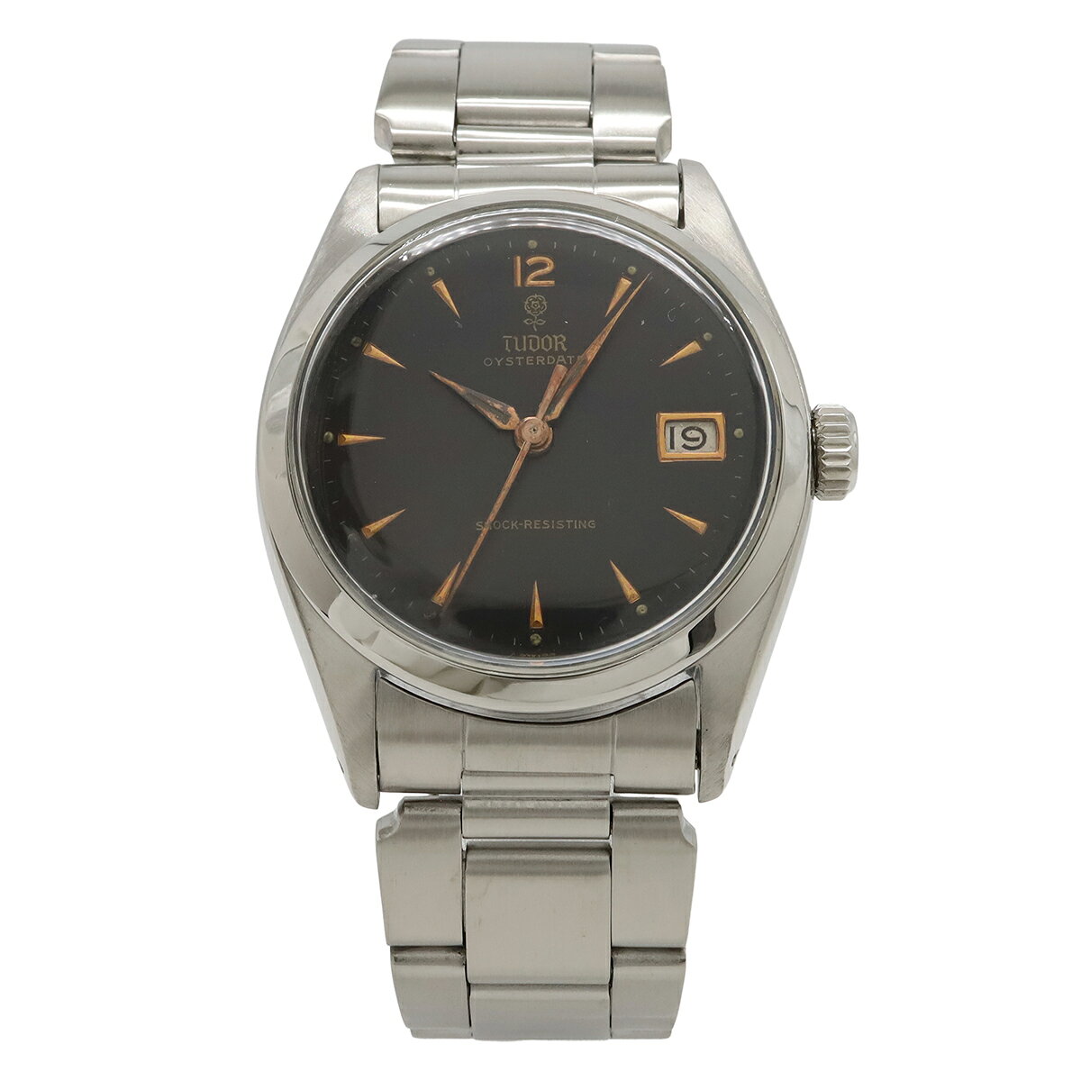 TUDOR チュードル チューダー オイスターデイト コバラ ブラック文字盤 SS 手巻き 腕時計 7939 【中古】
