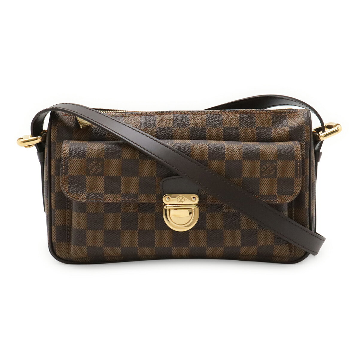 LOUIS VUITTON - LOUIS VUITTON ルイ ヴィトン ダミエ ラヴェッロGM ショルダーバッグ ロングショルダー ロングストラップ 斜め掛け N60006 【中古】