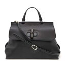 GUCCI グッチ バンブー デイリー ミディアム トップハンドルバッグ ハンドバッグ 2WAY ショルダーバッグ レザー ブラック 黒 392013 【中古】